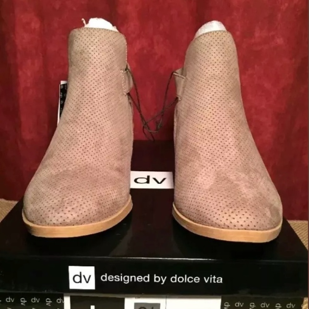 DV By Dolce Vita Taupe Sam Perforated Boot Bootie - Picture 4 of 8